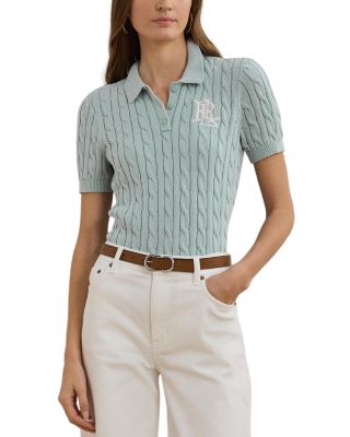 Ralph Lauren - Cable Knit Cotton Polo Sweater