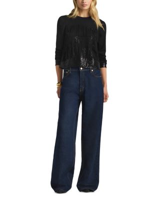St. John - Sequined Fringed Blouse