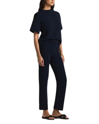 Mixed Gauge Rib Knit Pants