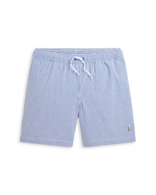 Polo Ralph Lauren - Boys' Traveler Stretch Seersucker Swim Trunks - Little Kid, Big Kid
