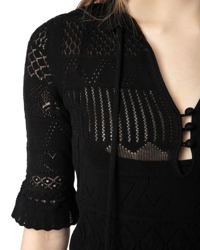 Memphisa Pointelle Knit Dress