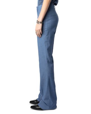 Pistol Flared Hem Pants