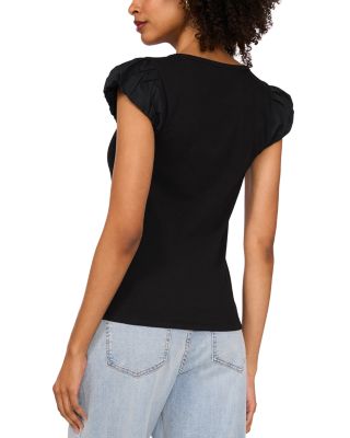 Tulip Sleeve Knit Tee