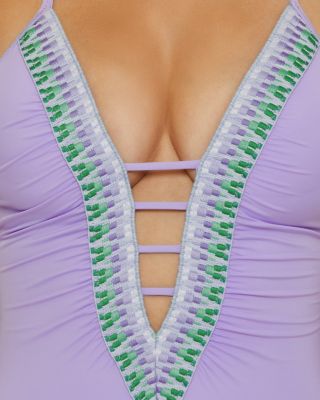 Fiesta Plunge One Piece Swimsuit