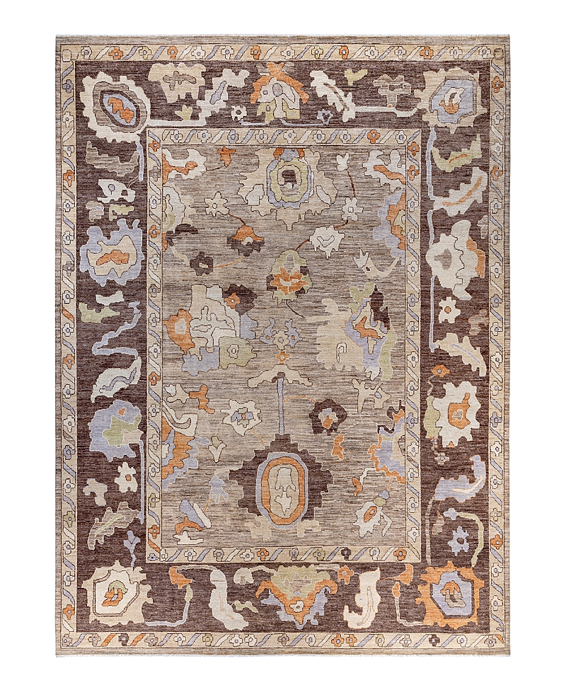 Bloomingdale's Colorful Oushak M1945 Area Rug, 10'2 X 13'9 In Gray