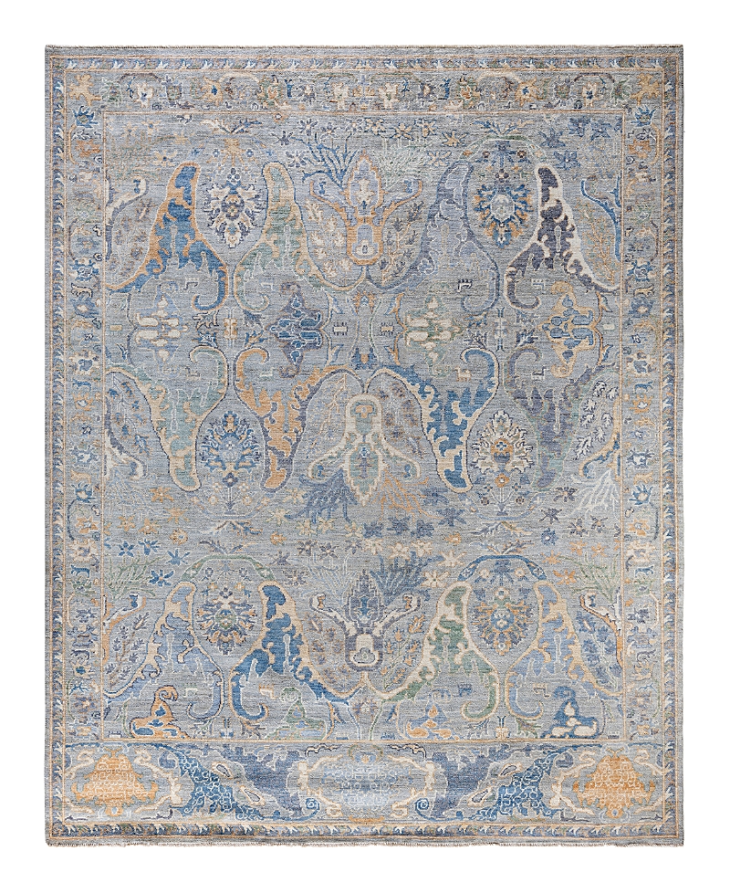 Bloomingdale's Colorful Oushak M1945 Area Rug, 8'1 X 9'11 In Gray