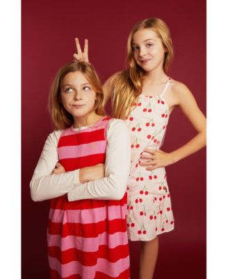 Girls' Recycled Cotton Stripes Tank Dress - Little Kid, Big Kid