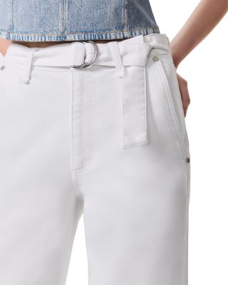 Andi High Rise Wide Leg Ankle Jeans in Optic White