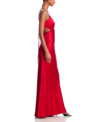 Satin Open Back Gown - Exclusive