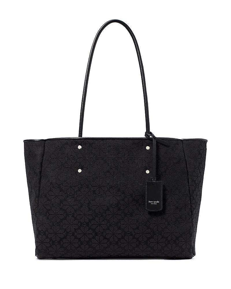 Kate Spade New York Spade Flower Jacquard Large Everything Tote In Black Multi
