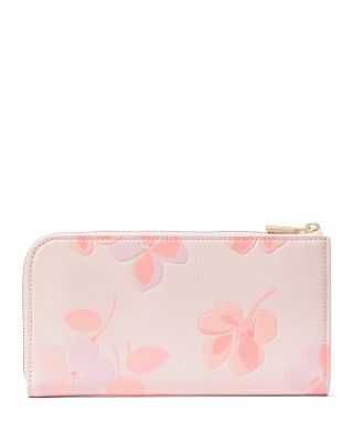 Devin Spring Pansies Zip Around Continental Wallet