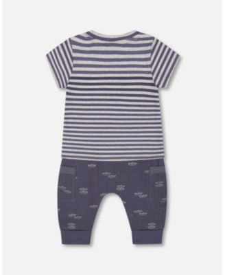 Boys' Organic Cotton Top and Muslin Pant Set - Baby