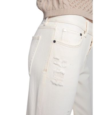 Heidi Boyfriend Jeans in Ecru Wash