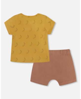 Boys' Printed Organic Cotton Top and Short Set - Baby