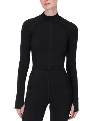 Athlete Cropped Zippered Top