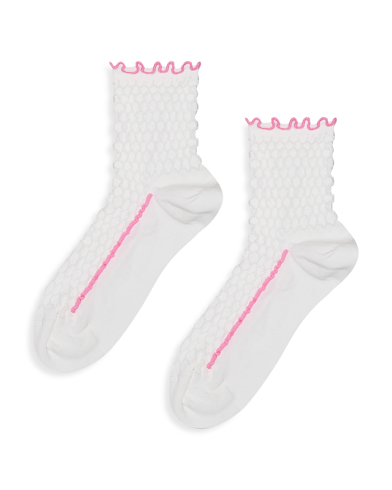 Happy Socks Structure Slinky 1/4 Crew In White