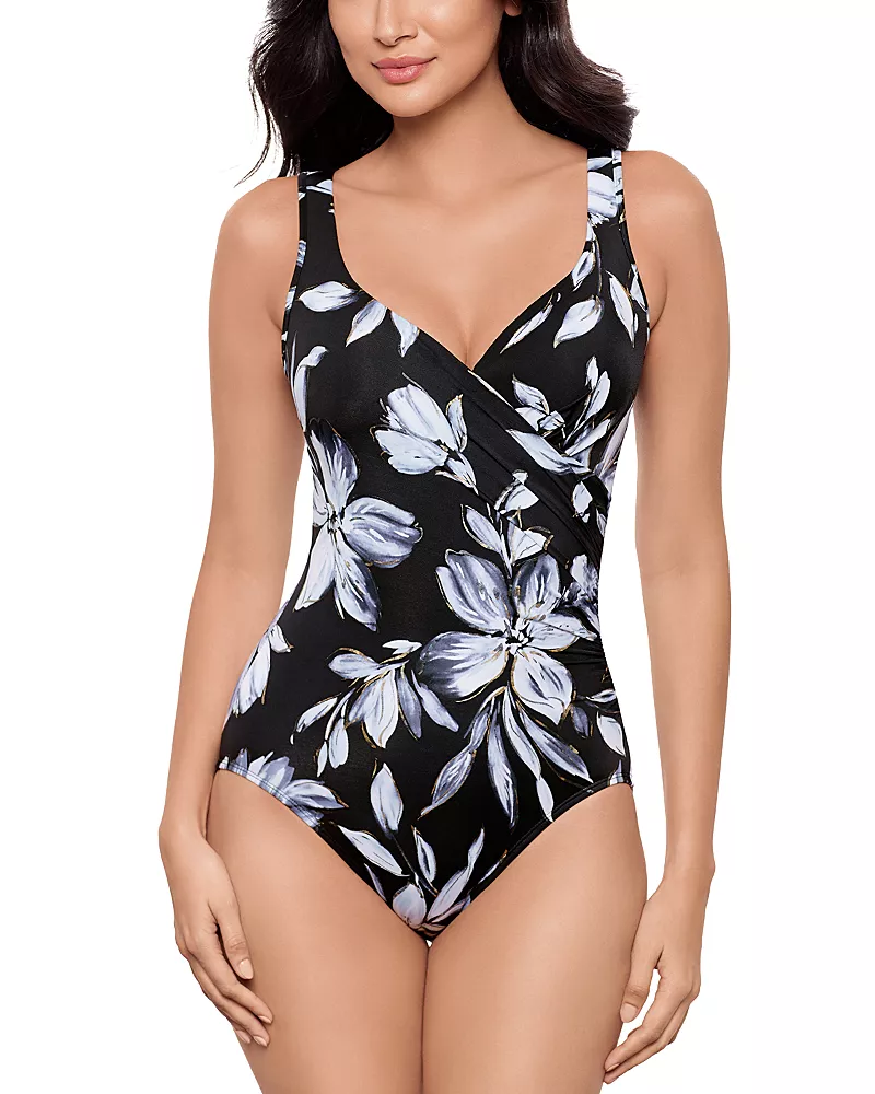 Miraclesuit Fiore Di Luna It's A Wrap One Piece Swimsuit