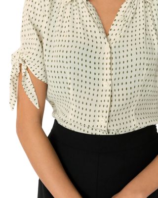 Oval Spot Tie Sleeve Shirt