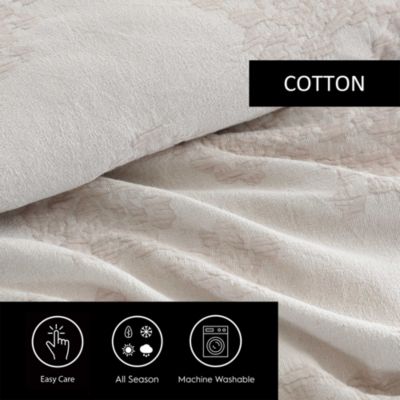 Roses Jacquard 3 Piece Comforter Set, Queen