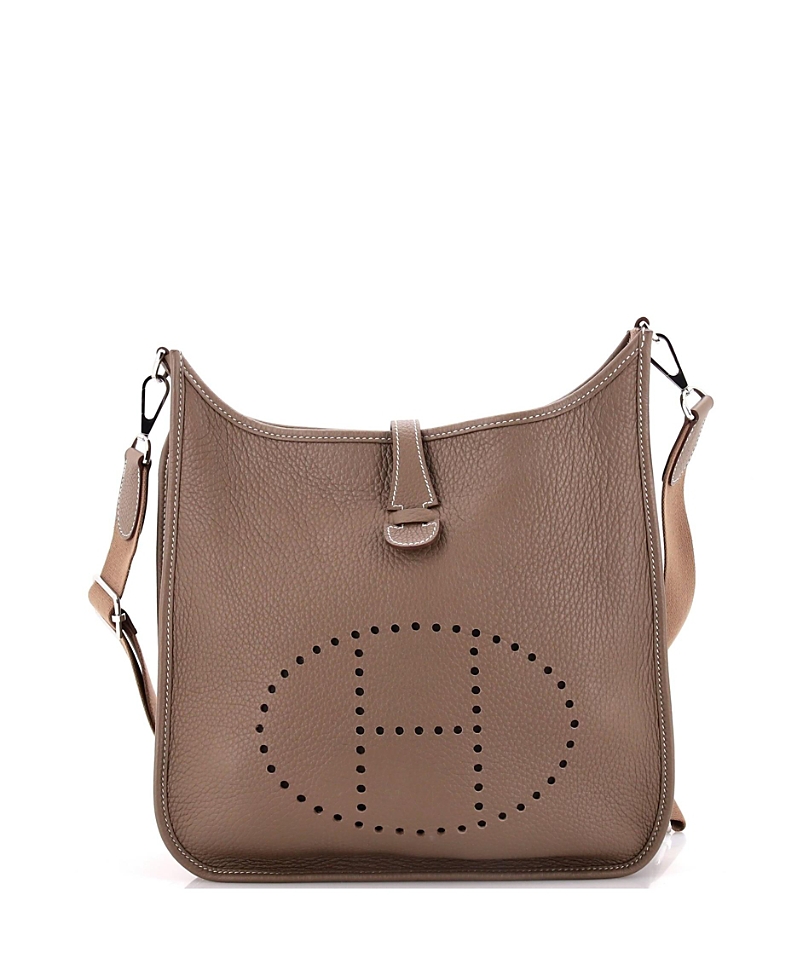 Pre-owned Pre-owned Hermes Hermes Pm Evelyne Bag Gen Iii Clemence In Gray