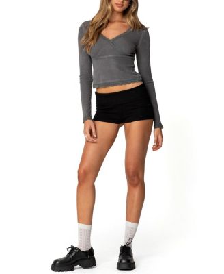 Dareen Ribbed Long Sleeve Top