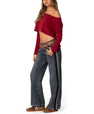 Cropped Off Shoulder Top