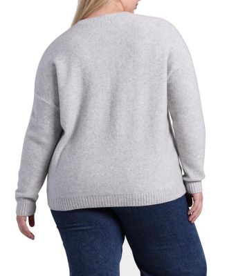 Plus Size Sparkle Cashmere Boxy Crew Neck Top