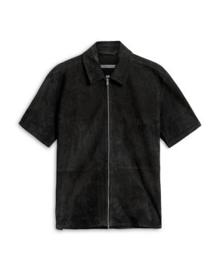 Wade Suede Perforated Short Sleeve Shirt