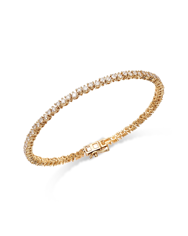 Bloomingdale's Fine Collection Diamond Scatter Tennis Bracelet in 14K Yellow Gold, 2.50 tcw