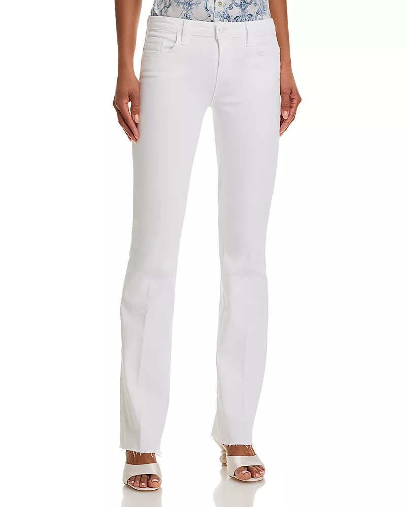 L'Agence Sneeki Straight Leg Jeans in Blanc