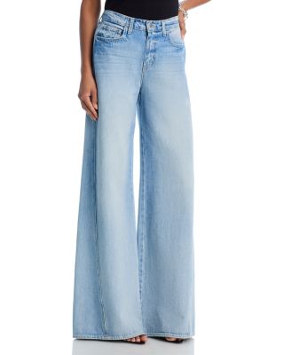 Beau High Rise Wide Leg T Seam Jeans in Fontana