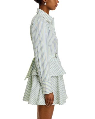 Katherine Belted Poplin Button Down Dress