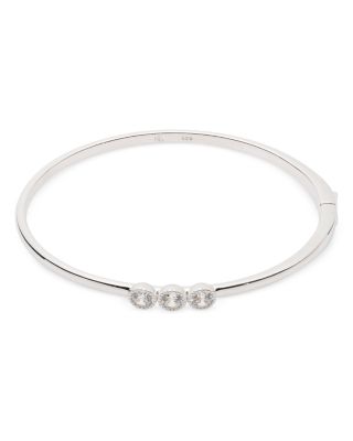 Cubic Zirconia Bangle Bracelet in Sterling Silver