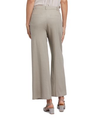 Linen Blend Morgan Wide Leg Trousers