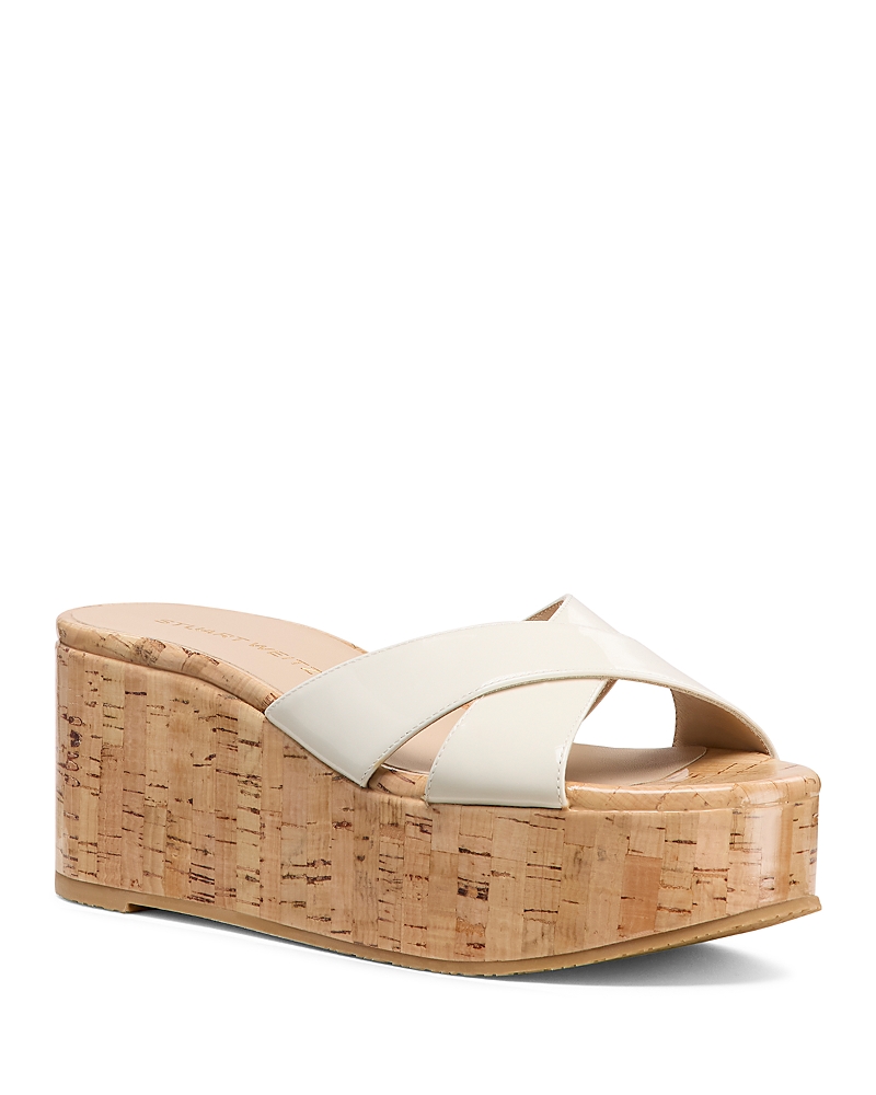 Stuart Weitzman Women's Dayna Wedge Sandals In Cream