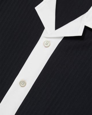 Aster Textured Colorblock Cuban Shirt