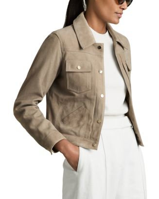 【海外限定】REISSジャケット☆Conor Suede Trucker Jacket in N REISS Conor Suede Trucker Jacket | Bloomingdale's