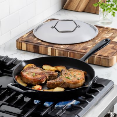 12" Enameled Cast Iron Skillet with Lid