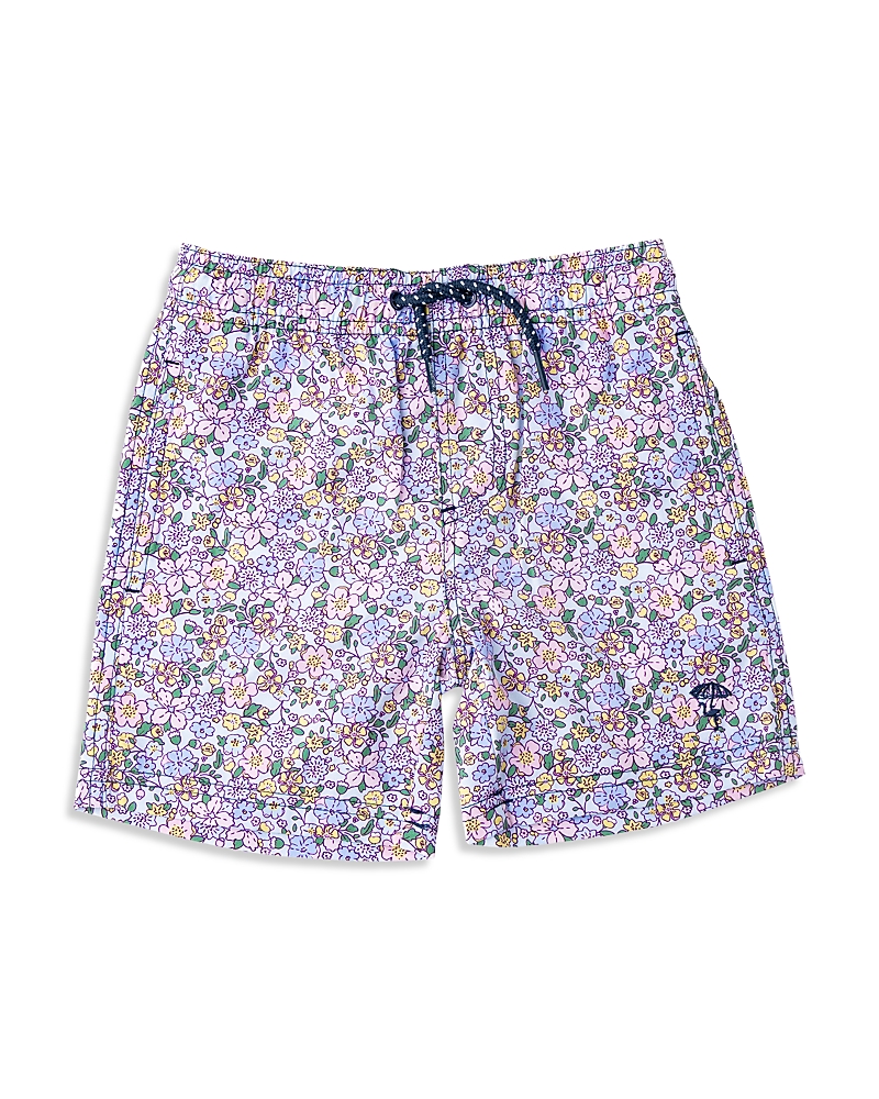 Shade Critters Boys' Floral Swim Trunks - Little Kid In Blue