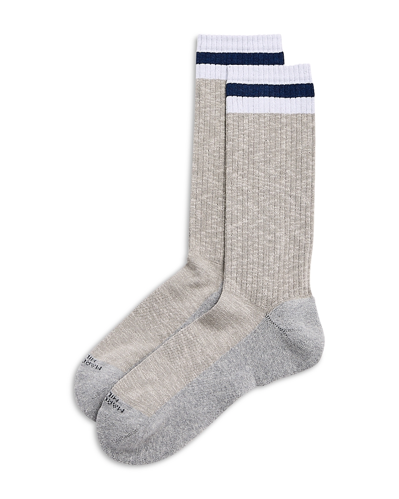 Marcoliani Leisure Crew Socks In Silver Grey