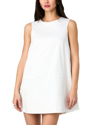 FRENCH CONNECTION - Pinstripe Sleeveless Shift Dress