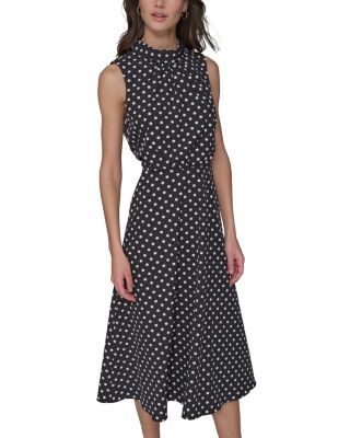 Mock Neck Midi Dress