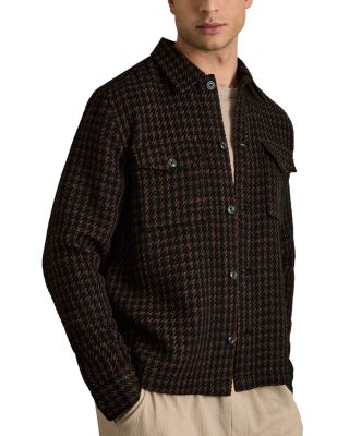 REISS - Kirk Brushed Houndstooth Overshirt