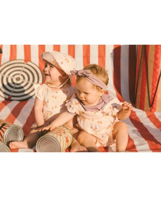 Girls' Printed Muslin Shortall and Organic Cotton Onesie Set - Baby