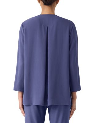 Silk Georgette Crepe Round Neck Tunic