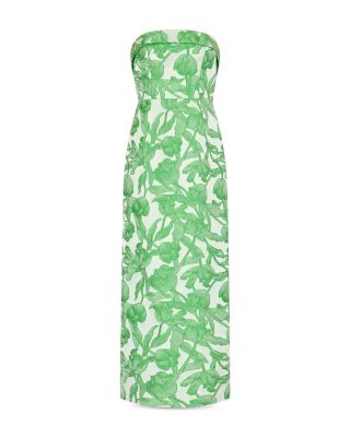 Tulip Jacquard Strapless Dress