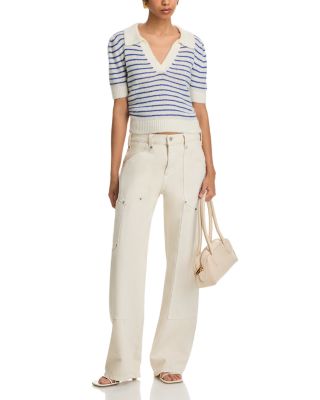 Billie V Neck Polo Crochet Sweater