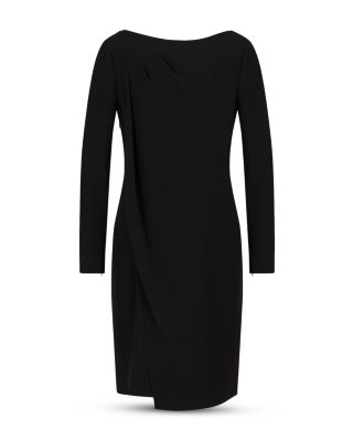 Pleated Shoulder Techno Candy Sheath Dress 