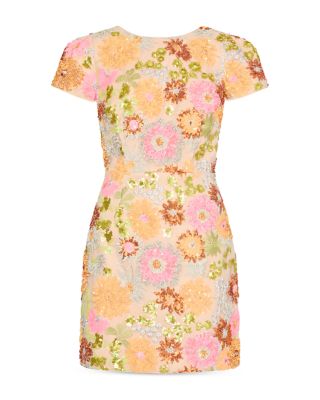 MILLY - Rowen Floral Blossom Sequined Dress