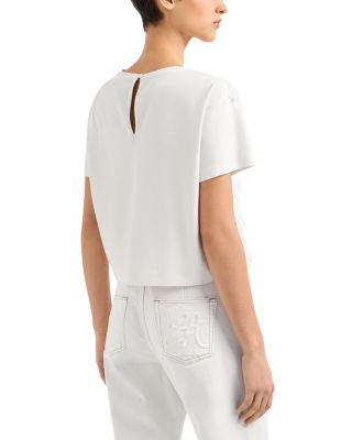 Fringe And Tonal Embroidered Logo T Shirt